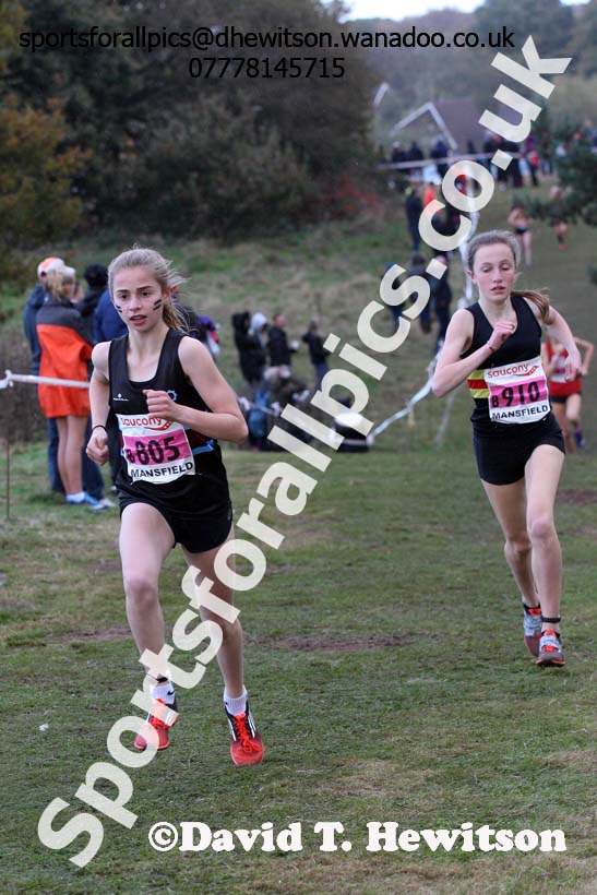 Girls under-15s, 2016 National Cross Country Relays, Berry Hill Park, Mansfield. Photo: David T. Hewitson/Sports for All Pics